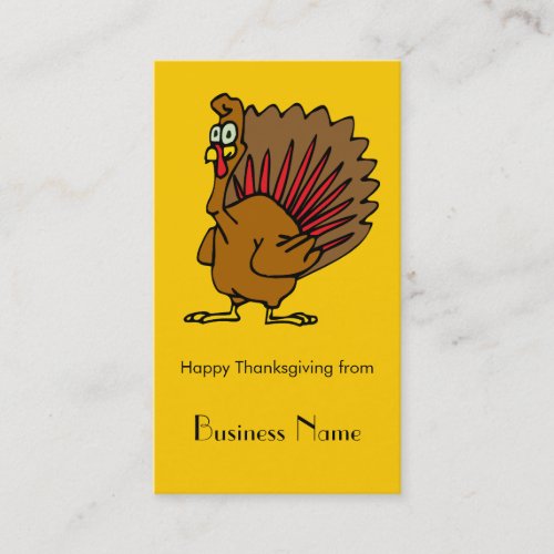 Happy Thanksgiving Silly Turkey Business Card