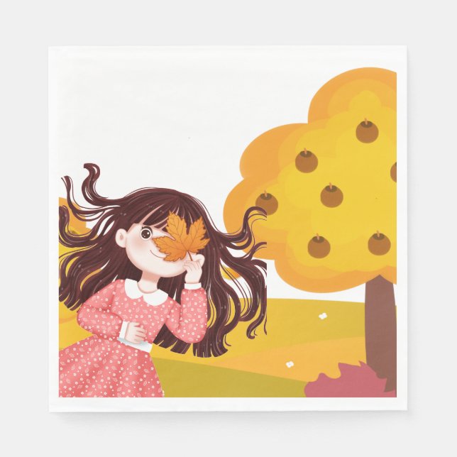 Happy Thanksgiving Square   Napkins (Front)