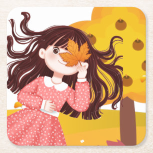 Happy Thanksgiving      Square Paper Coaster