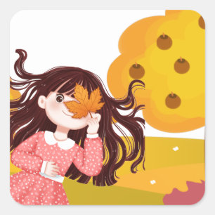 Happy Thanksgiving Square Square Sticker