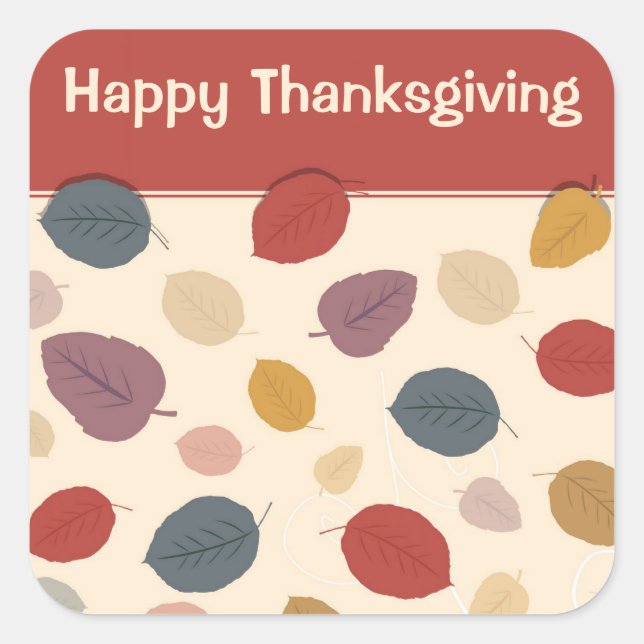 Happy ThanksGiving Sticker (Front)