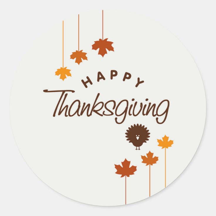 Happy Thanksgiving Sticker | Zazzle