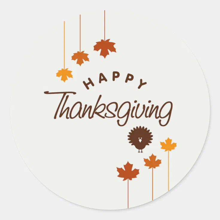 Happy Thanksgiving Sticker Zazzle