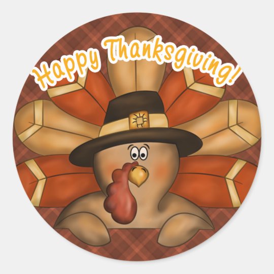 Happy Thanksgiving Sticker | Zazzle.com