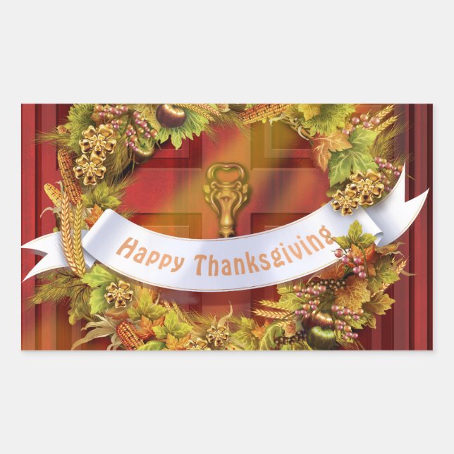 Happy Thanksgiving Sticker (Front)