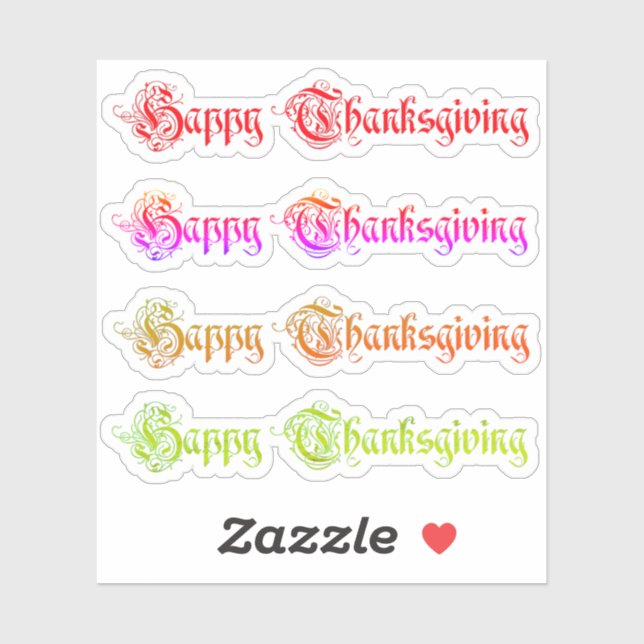 happy thanksgiving sticker (Sheet)