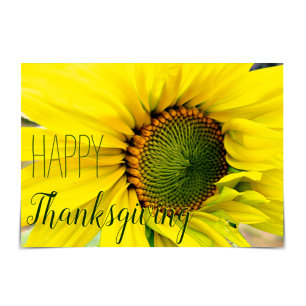 "Happy Thanksgiving" Sunflower Friend Card
