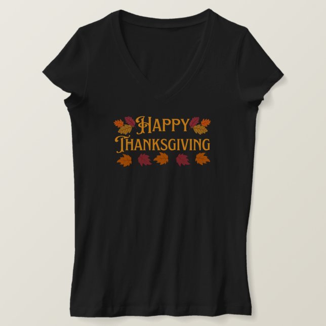Happy Thanksgiving T-Shirt (Design Front)
