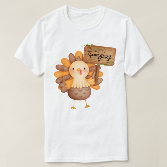 Happy Thanksgiving T-Shirt (Design Front)