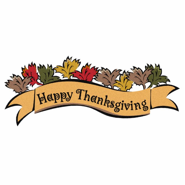 Happy Thanksgiving Table Decoration Cutout (Front)