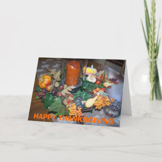 HAPPY THANKSGIVING Table Holiday Card