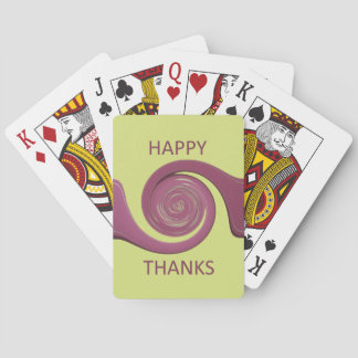 Happy Thanksgiving Text Art Design.  Poker Cards