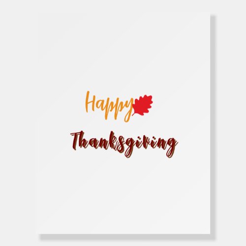 Happy thanksgiving text foam board