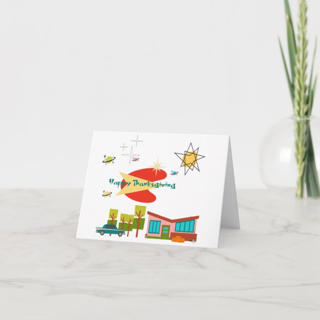 Happy Thanksgiving  Thank You Card (Front)