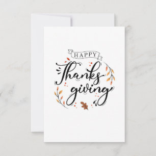 Happy Thanksgiving Thank You Card