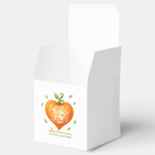Happy Thanksgiving Thankful Heart Pumpkin Favor Boxes