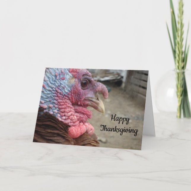 Happy Thanksgiving, Thanks for being Vegan Holiday Card (Front)