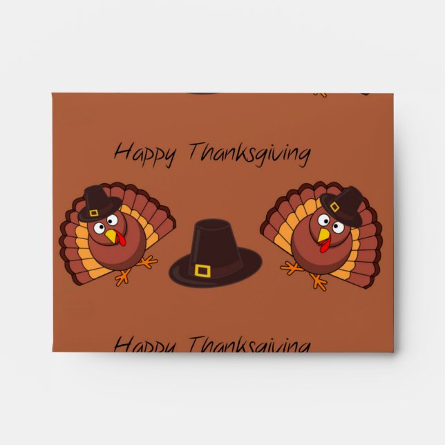 Happy Thanksgiving themed Envelope (Front)