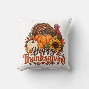 Happy Thanksgiving Throw Pillow