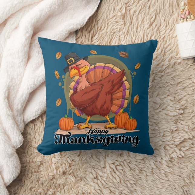 Happy Thanksgiving  Throw Pillow (Blanket)