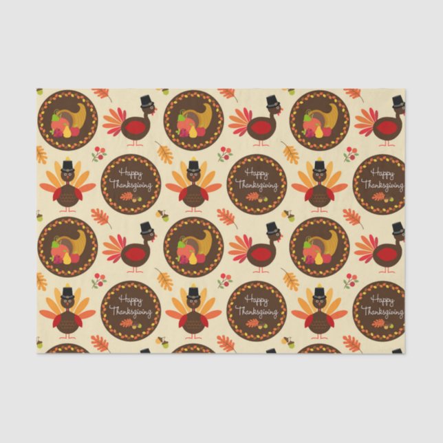 Happy Thanksgiving Tissue Paper (Front)