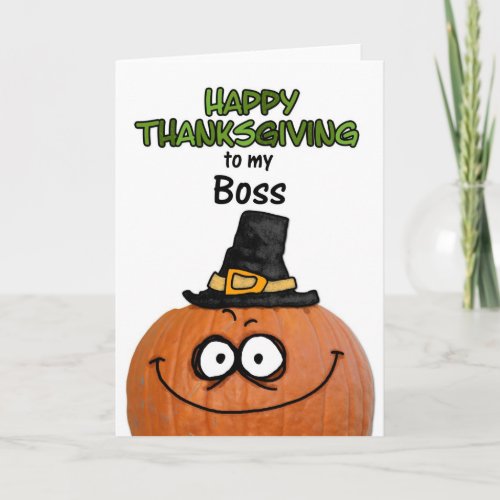 Happy Thanksgiving to my Boss Holiday Card