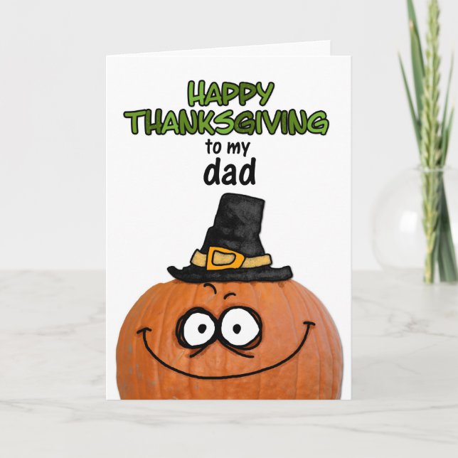 Happy Thanksgiving to my Dad Holiday Card (Front)