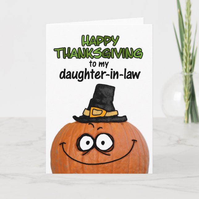 Happy Thanksgiving to my daughter-in-law Holiday Card (Front)