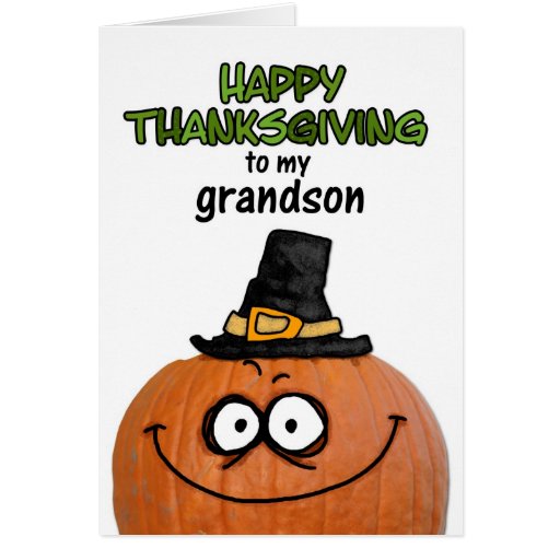 Happy Thanksgiving to my Grandson Card | Zazzle