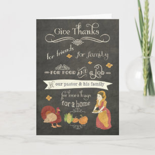 Happy Thanksgiving to our pastor and his family Holiday Card