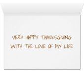 **HAPPY THANKSGIVING** TO THE **LOVE OF MY LIFE** (Inside Horizontal (Bottom))
