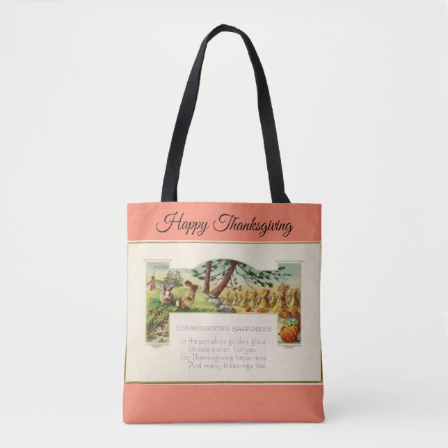 Happy Thanksgiving Tote Bag (Front)
