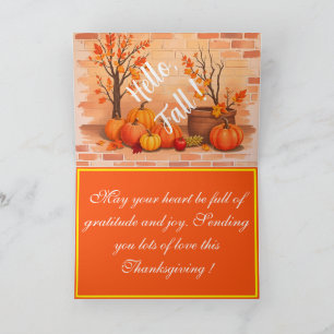 Happy Thanksgiving Trendy Beautiful Fall Card