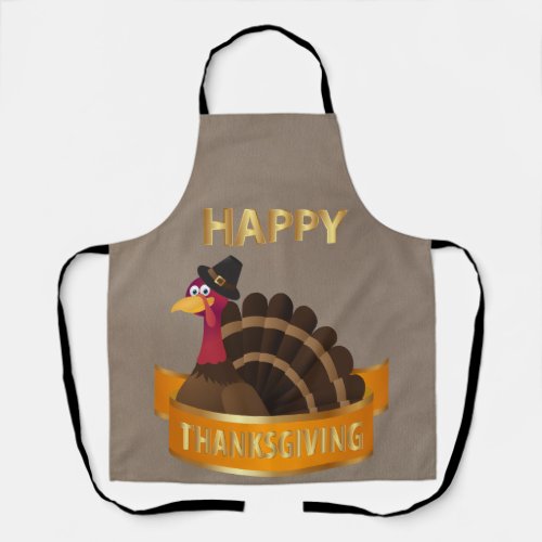 Happy Thanksgiving Turkey Apron