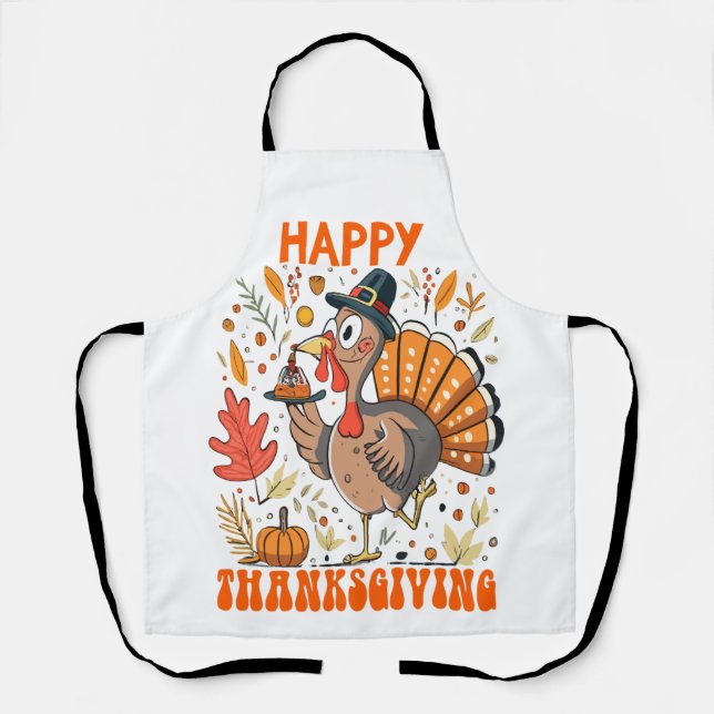 Happy thanksgiving turkey apron (Front)