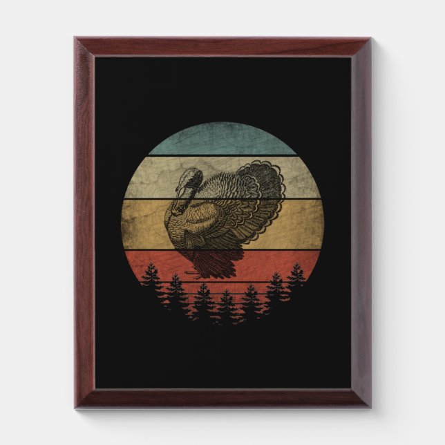 HAPPY THANKSGIVING TURKEY AWARD PLAQUE (Vertical)