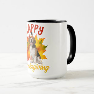 Happy Thanksgiving Turkey Beagle Dog Lover Mug