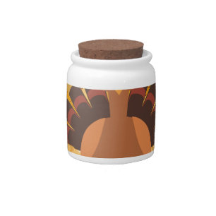 happy thanksgiving turkey candy jar