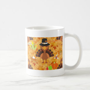 happy thanksgiving turkey coffee mug