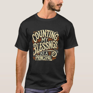 Happy Thanksgiving Turkey Day Blessed School Princ T-Shirt