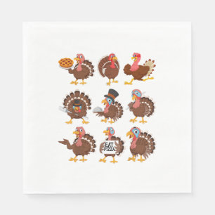 Happy Thanksgiving Turkey Day Girls Boys Kids Todd Napkins
