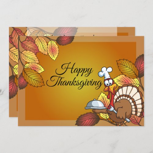 Happy Thanksgiving Turkey Dinner Invitations