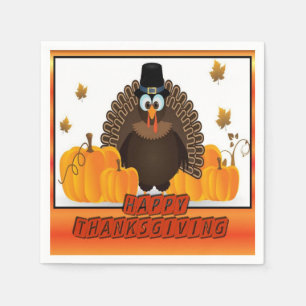 Happy Thanksgiving Turkey Dinner Napkins
