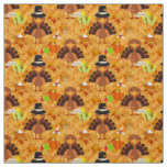 happy thanksgiving turkey fabric