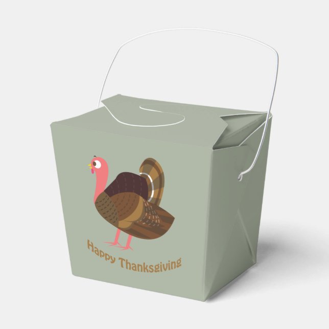 Happy Thanksgiving! Turkey Favor Boxes (Front Side)