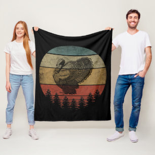 HAPPY THANKSGIVING TURKEY FLEECE BLANKET