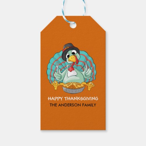 Happy Thanksgiving Turkey Gift Tags