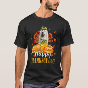 Happy Thanksgiving Turkey Great Pyrenees Fall Pump T-Shirt