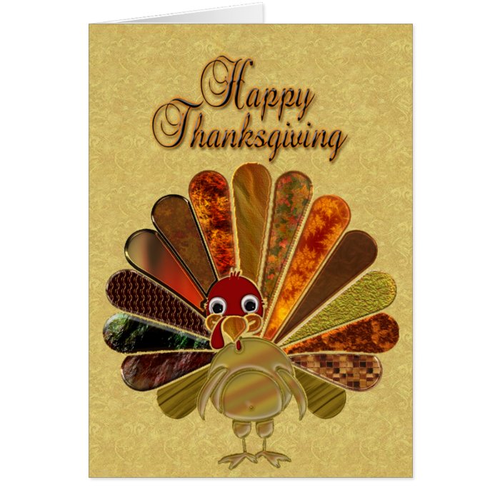 Happy Thanksgiving Turkey   Greeting Card