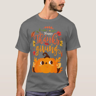 Happy Thanksgiving Turkey Happy Thanksgiving Pumpk T-Shirt